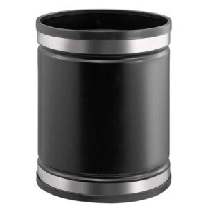 CESTO PAPELERO PINTADO ARO Y FONDO PVC, BURLETES ACERO